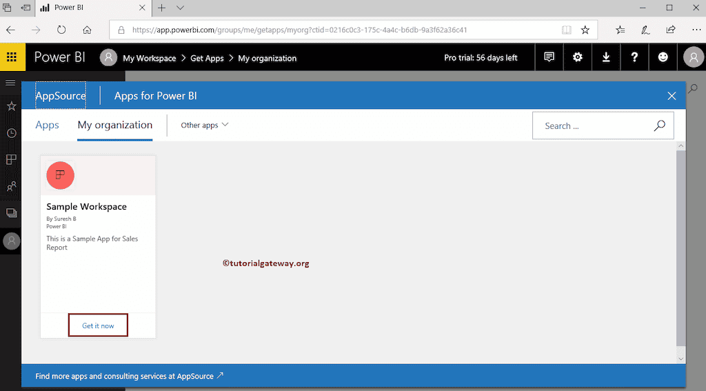 Select the Get It Now Option under My Organization 5
