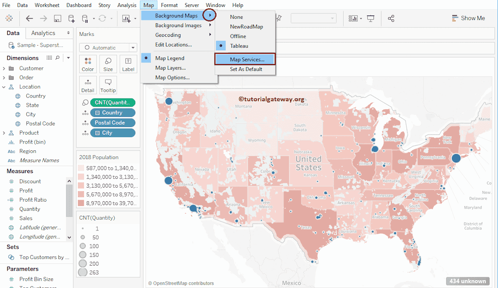 WMS Server Map as a Background Map in Tableau 5