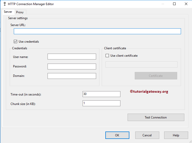 HTTP Connection Manager Editor