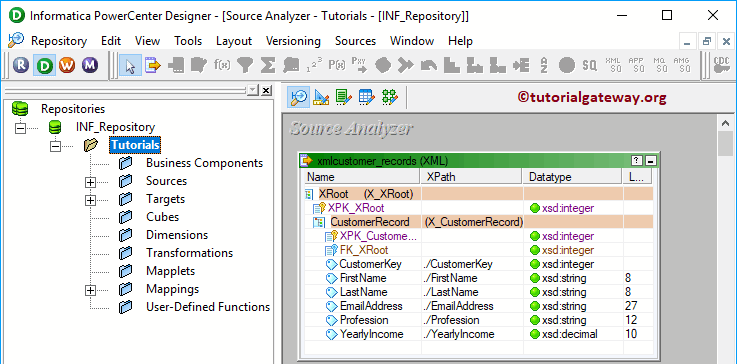XML Source Qualifier in Informatica 8