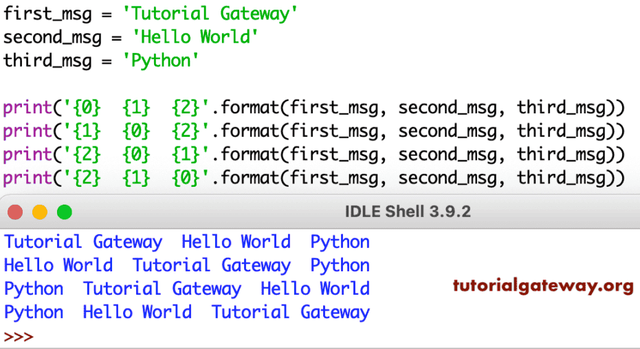 python format string function Example